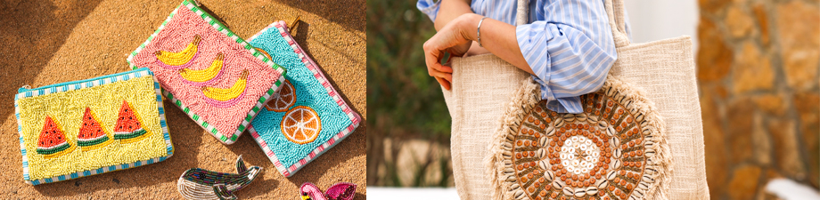 Strandtassen, etui&rsquo;s en portemonnees  