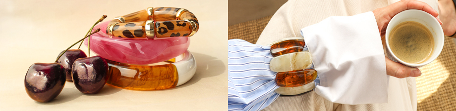 Prachtige collectie resin en metalen armbanden