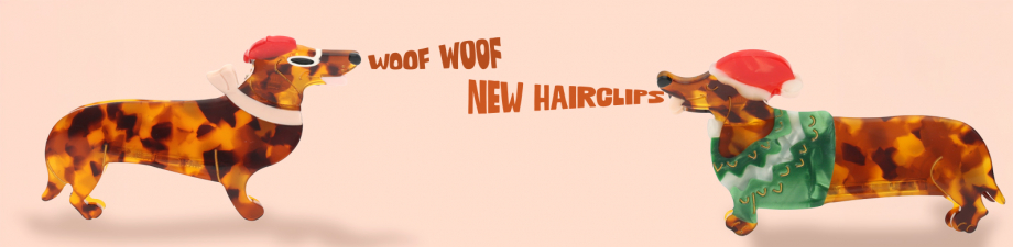 Woof.. Woof.. De leukste teckel haarklemmen! Woof.. Woof.. De leukste teckel haarklemmen!