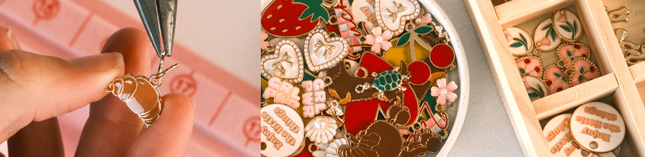 Nieuwe kleurrijke metalen bedels