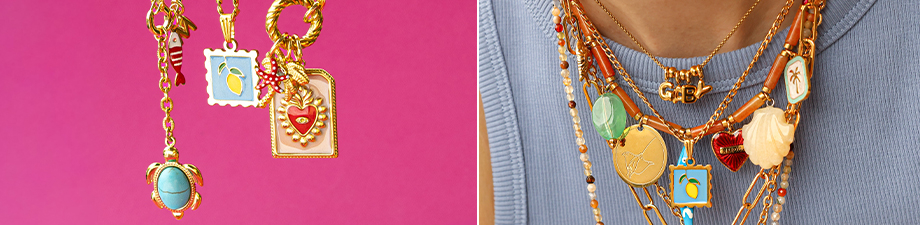 Nieuwe roestvrij stalen bedels met enamel