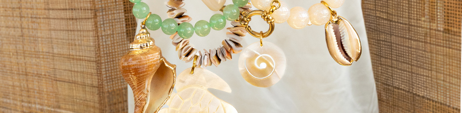 Nieuwe serie echte schelp bedels