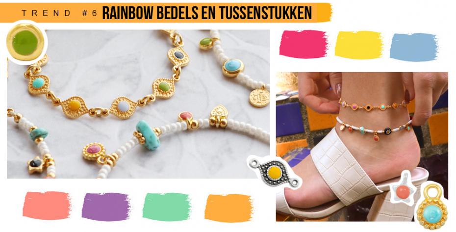 New collection! Rainbow DQ metalen kralen & bedels