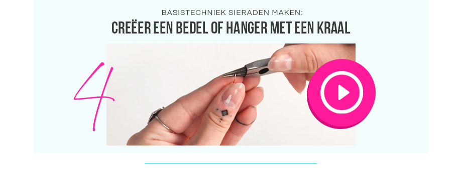 creëer een bedel of hanger met een kraal