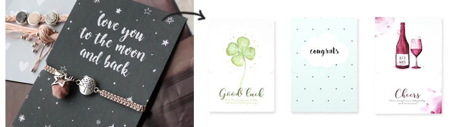 Hippe sieraden kaartjes